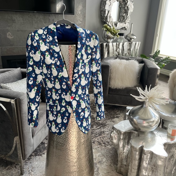 COPY - Mens ugly Christmas blazer holidays size small slim cut best fun festiv… - Picture 13 of 17